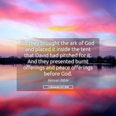 Picture 05 - 1 Chronicles 16:1 BSB - So they brought the ark of God and placed it - Bible Verse Picture