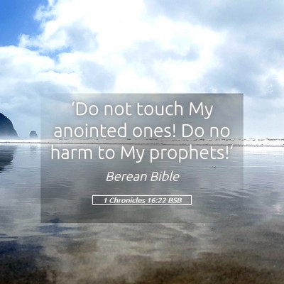 Picture 05 - 1 Chronicles 16:22 BSB - ‘Do not touch My anointed ones! Do no harm to - Bible Verse Picture
