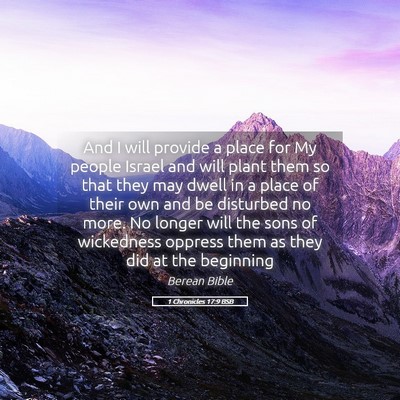 Picture 05 - 1 Chronicles 17:9 BSB - And I will provide a place for My people Israel - Bible Verse Picture
