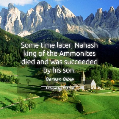 Picture 05 - 1 Chronicles 19:1 BSB - Some time later, Nahash king of the Ammonites - Bible Verse Picture