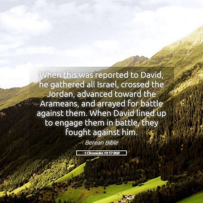 Picture 05 - 1 Chronicles 19:17 BSB - When this was reported to David, he gathered all - Bible Verse Picture