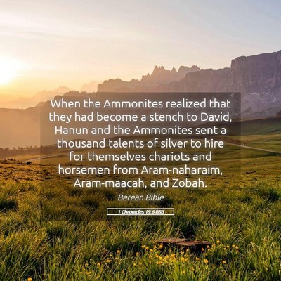 Picture 05 - 1 Chronicles 19:6 BSB - When the Ammonites realized that they had become - Bible Verse Picture