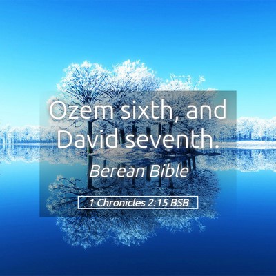 Picture 05 - 1 Chronicles 2:15 BSB - Ozem sixth, and David - Bible Verse Picture