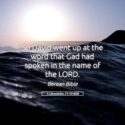 Picture 05 - 1 Chronicles 21:19 BSB - So David went up at the word that Gad had spoken - Bible Verse Picture