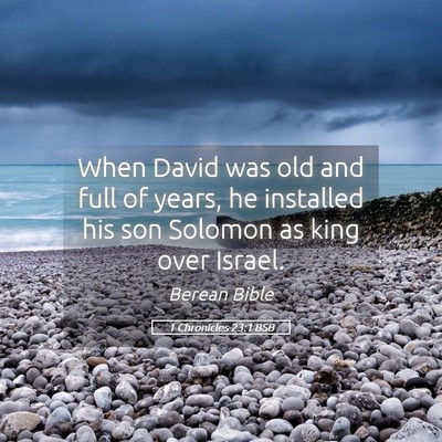 Picture 05 - 1 Chronicles 23:1 BSB - When David was old and full of years, he - Bible Verse Picture