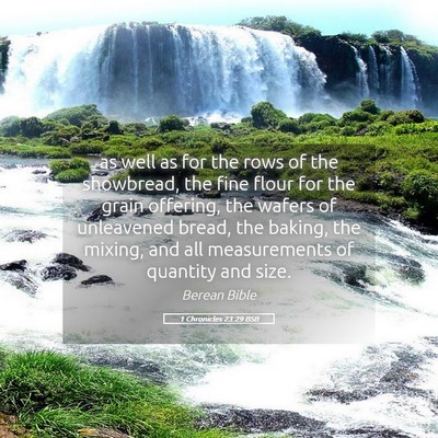 Picture 05 - 1 Chronicles 23:29 BSB - as well as for the rows of the showbread, the - Bible Verse Picture