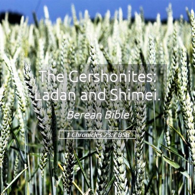 Picture 05 - 1 Chronicles 23:7 BSB - The Gershonites: Ladan and - Bible Verse Picture
