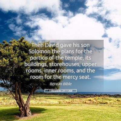 Picture 05 - 1 Chronicles 28:11 BSB - Then David gave his son Solomon the plans for the - Bible Verse Picture