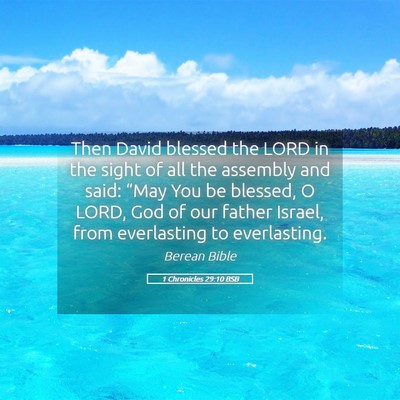 Picture 05 - 1 Chronicles 29:10 BSB - Then David blessed the LORD in the sight of all - Bible Verse Picture