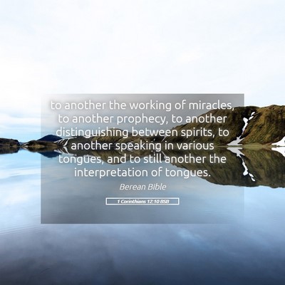 Picture 05 - 1 Corinthians 12:10 BSB - to another the working of miracles, to another - Bible Verse Picture