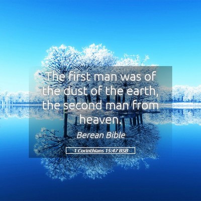 Picture 05 - 1 Corinthians 15:47 BSB - The first man was of the dust of the earth, the - Bible Verse Picture