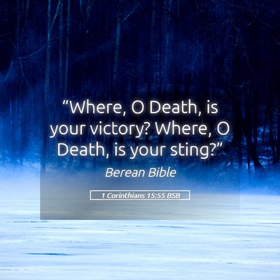 Picture 05 - 1 Corinthians 15:55 BSB - “Where, O Death, is your victory? Where, O - Bible Verse Picture