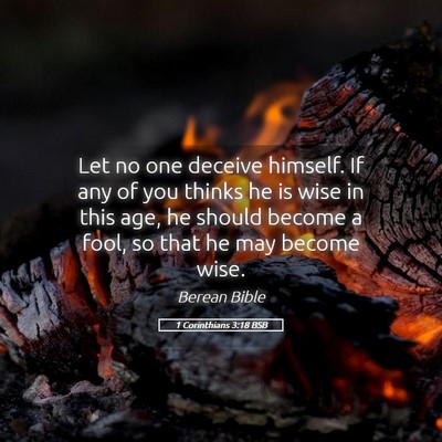 Picture 05 - 1 Corinthians 3:18 BSB - Let no one deceive himself. If any of you thinks - Bible Verse Picture
