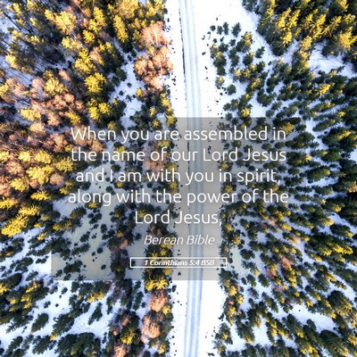 Picture 05 - 1 Corinthians 5:4 BSB - When you are assembled in the name of our Lord - Bible Verse Picture