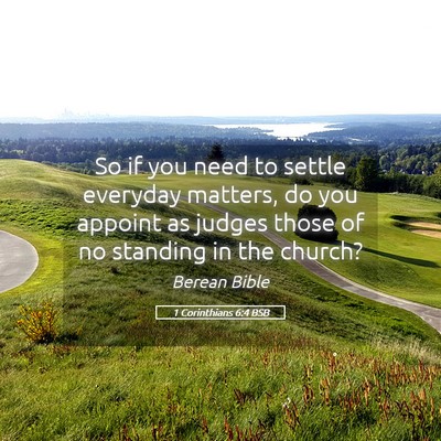 Picture 05 - 1 Corinthians 6:4 BSB - So if you need to settle everyday matters, do you - Bible Verse Picture
