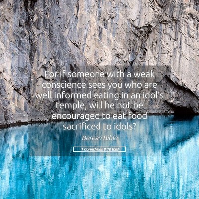 Picture 05 - 1 Corinthians 8:10 BSB - For if someone with a weak conscience sees you - Bible Verse Picture