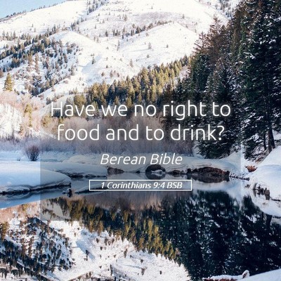 Picture 05 - 1 Corinthians 9:4 BSB - Have we no right to food and to - Bible Verse Picture
