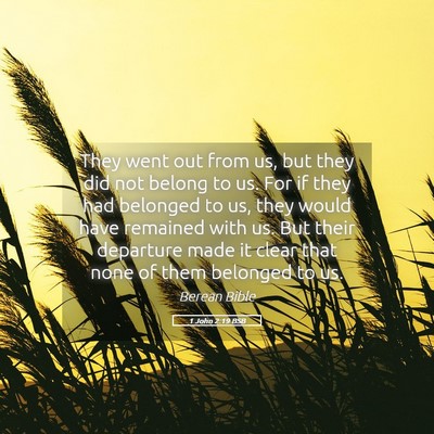 Picture 05 - 1 John 2:19 BSB - They went out from us, but they did not belong to - Bible Verse Picture