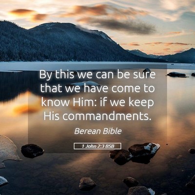 Picture 05 - 1 John 2:3 BSB - By this we can be sure that we have come to know - Bible Verse Picture