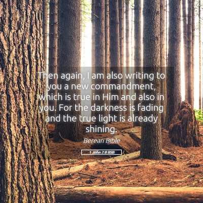 Picture 05 - 1 John 2:8 BSB - Then again, I am also writing to you a new - Bible Verse Picture