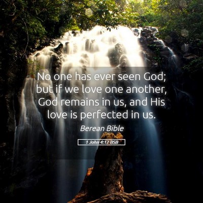 Picture 05 - 1 John 4:12 BSB - No one has ever seen God; but if we love one - Bible Verse Picture