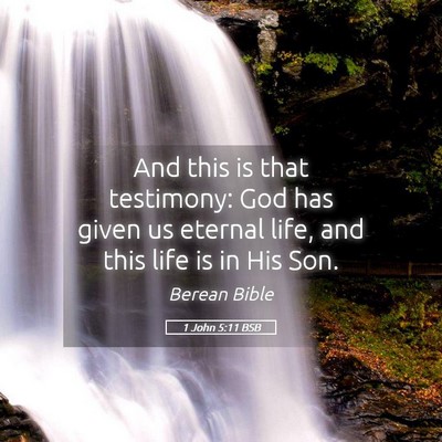 Picture 05 - 1 John 5:11 BSB - And this is that testimony: God has given us - Bible Verse Picture