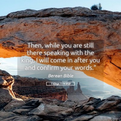 Picture 05 - 1 Kings 1:14 BSB - Then, while you are still there speaking with the - Bible Verse Picture