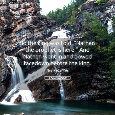 Picture 05 - 1 Kings 1:23 BSB - So the king was told, “Nathan the prophet is - Bible Verse Picture