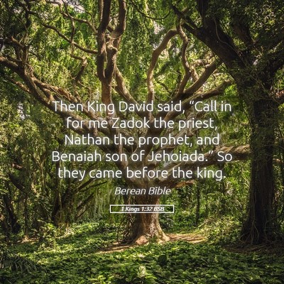 Picture 05 - 1 Kings 1:32 BSB - Then King David said, “Call in for me Zadok the - Bible Verse Picture