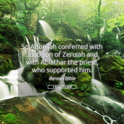 Picture 05 - 1 Kings 1:7 BSB - So Adonijah conferred with Joab son of Zeruiah - Bible Verse Picture