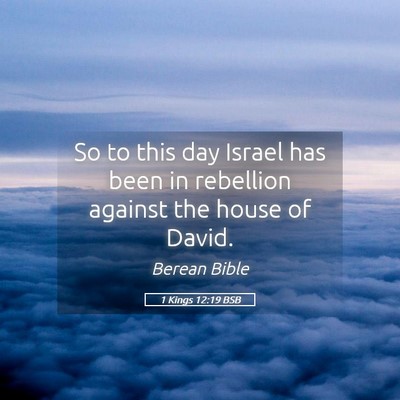 Picture 05 - 1 Kings 12:19 BSB - So to this day Israel has been in rebellion - Bible Verse Picture