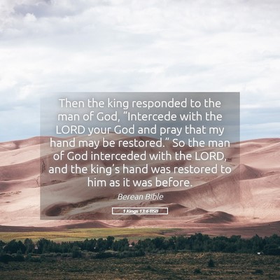 Picture 05 - 1 Kings 13:6 BSB - Then the king responded to the man of God, - Bible Verse Picture