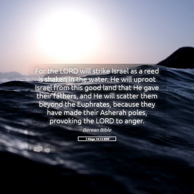 Picture 05 - 1 Kings 14:15 BSB - For the LORD will strike Israel as a reed is - Bible Verse Picture