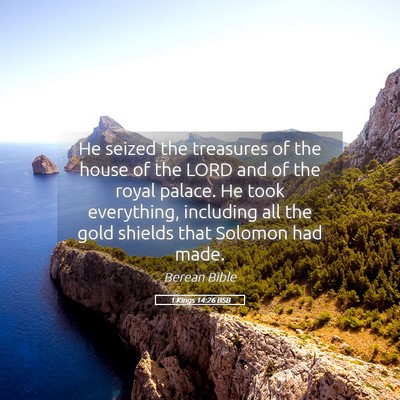 Picture 05 - 1 Kings 14:26 BSB - He seized the treasures of the house of the LORD - Bible Verse Picture