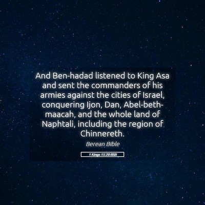 Picture 05 - 1 Kings 15:20 BSB - And Ben-hadad listened to King Asa and sent the - Bible Verse Picture