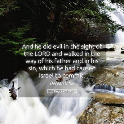 Picture 05 - 1 Kings 15:26 BSB - And he did evil in the sight of the LORD and - Bible Verse Picture