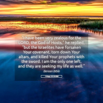 Picture 05 - 1 Kings 19:10 BSB - “I have been very zealous for the LORD, the God - Bible Verse Picture
