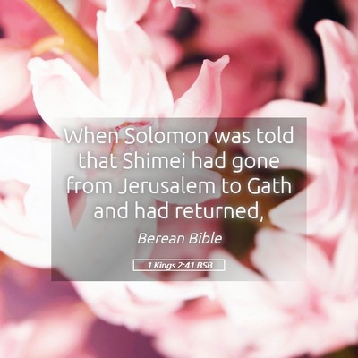 Picture 05 - 1 Kings 2:41 BSB - When Solomon was told that Shimei had gone from - Bible Verse Picture