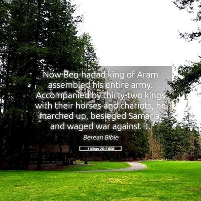 Picture 05 - 1 Kings 20:1 BSB - Now Ben-hadad king of Aram assembled his entire - Bible Verse Picture