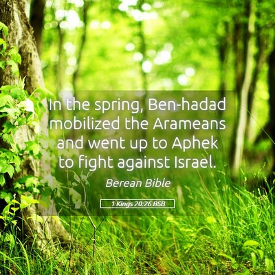 Picture 05 - 1 Kings 20:26 BSB - In the spring, Ben-hadad mobilized the Arameans - Bible Verse Picture