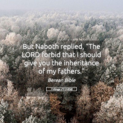 Picture 05 - 1 Kings 21:3 BSB - But Naboth replied, “The LORD forbid that I - Bible Verse Picture
