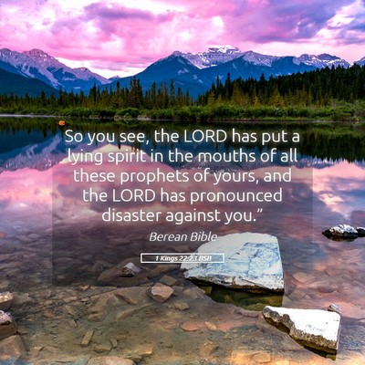 Picture 05 - 1 Kings 22:23 BSB - So you see, the LORD has put a lying spirit in - Bible Verse Picture