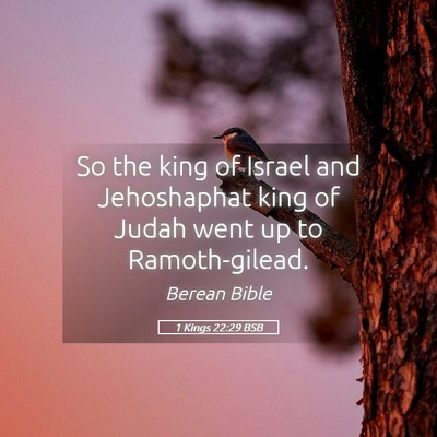 Picture 05 - 1 Kings 22:29 BSB - So the king of Israel and Jehoshaphat king of - Bible Verse Picture