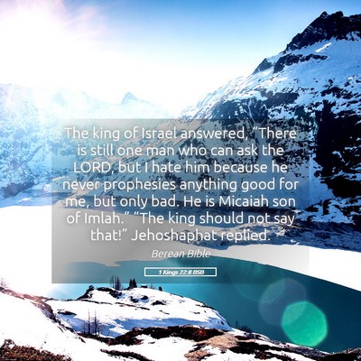 Picture 05 - 1 Kings 22:8 BSB - The king of Israel answered, “There is still - Bible Verse Picture