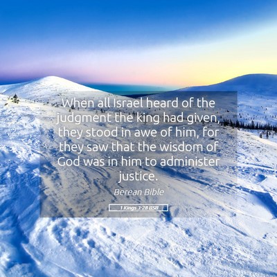 Picture 05 - 1 Kings 3:28 BSB - When all Israel heard of the judgment the king - Bible Verse Picture