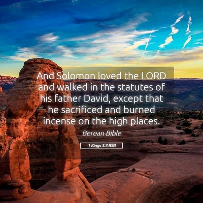 Picture 05 - 1 Kings 3:3 BSB - And Solomon loved the LORD and walked in the - Bible Verse Picture