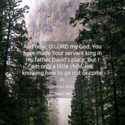 Picture 05 - 1 Kings 3:7 BSB - And now, O LORD my God, You have made Your - Bible Verse Picture
