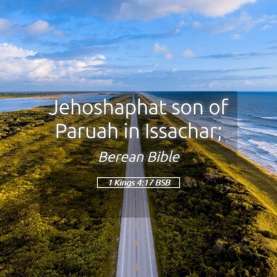 Picture 05 - 1 Kings 4:17 BSB - Jehoshaphat son of Paruah in - Bible Verse Picture