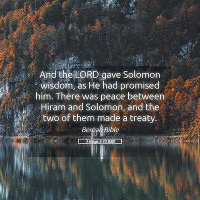 Picture 05 - 1 Kings 5:12 BSB - And the LORD gave Solomon wisdom, as He had - Bible Verse Picture