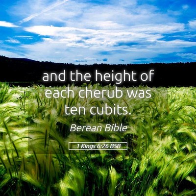 Picture 05 - 1 Kings 6:26 BSB - and the height of each cherub was ten - Bible Verse Picture